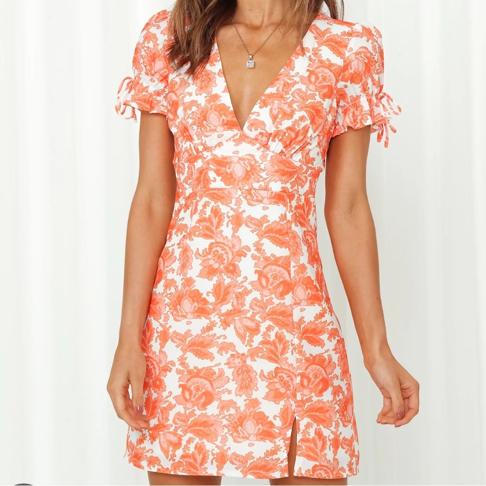 Hello Molly Orange Floral Dress!
